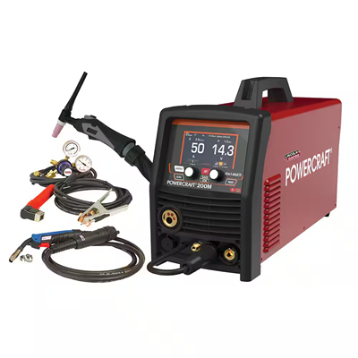Lincoln Electric K69074-1 Powercraft 200M 4-in-1 Multi-Process Welding Machine - Weld Ready Pack