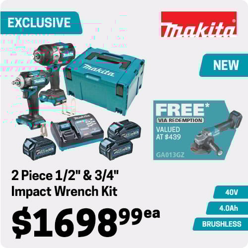 Makita 2 Piece 1/2" & 3/4" Impact Wrench Kit